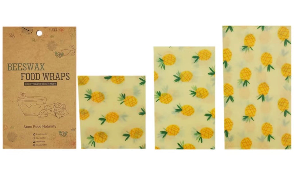 Organic Beeswax Food Wraps (3-Pack)