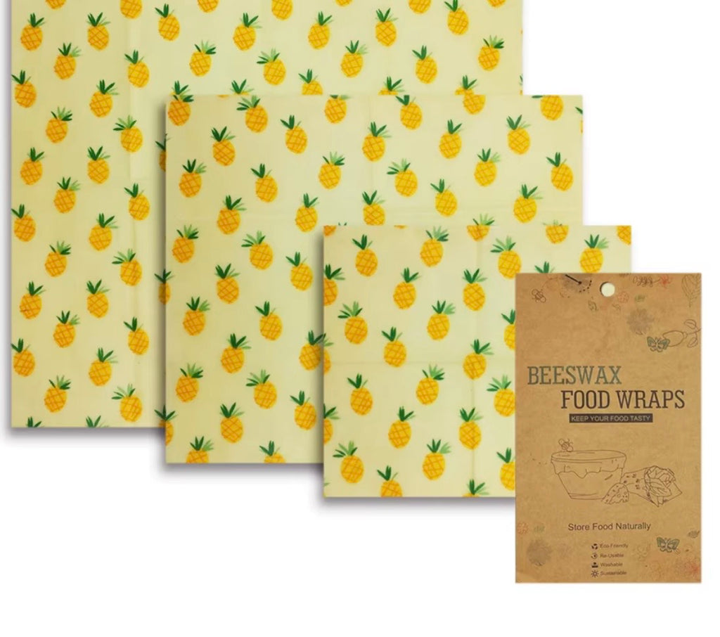 Organic Beeswax Food Wraps (3-Pack)